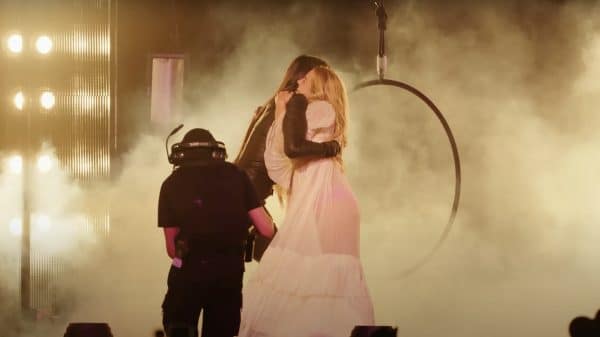 Arca and Addison Rae at Coachella 2025